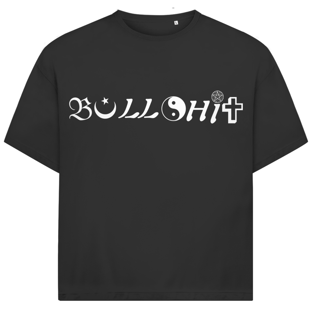 Jack &amp; Jones Herren T-Shirt Bullshit Religion Symbole Atheist Oversized