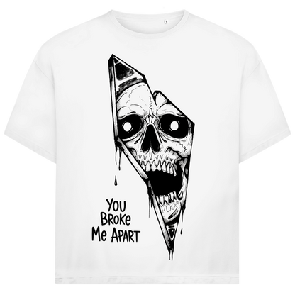 Jack &amp; Jones Herren T-Shirt You Broke Me Apart Skull Dark Art Oversized