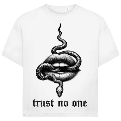 Jack &amp; Jones Herren T-Shirt Trust No One Snake Lips Tattoo Oversized