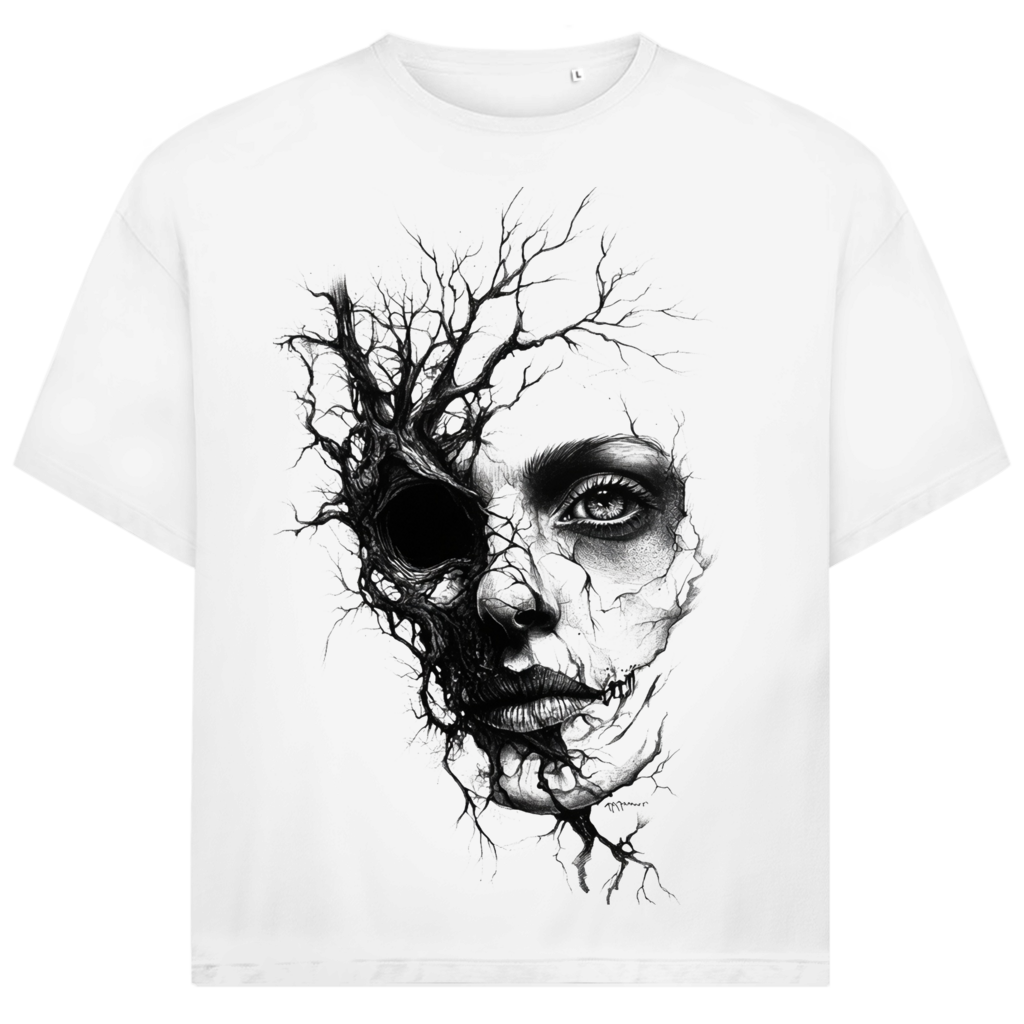Jack &amp; Jones Herren T-Shirt Verwurzeltes Gesicht Dark Art Ink Oversized