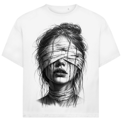 Jack &amp; Jones Herren T-Shirt Tears of Silence Dark Art Portrait Oversized