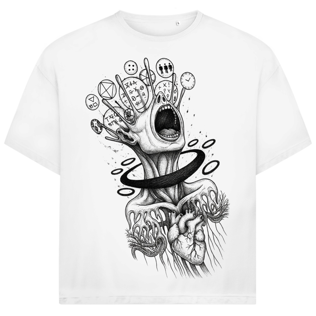 Jack &amp; Jones Herren T-Shirt Mental Overload Surreal Dark Art Oversized