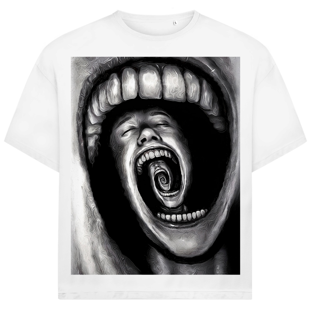 Jack &amp; Jones Herren T-Shirt Eternal Scream Surreal Horror Art Oversized