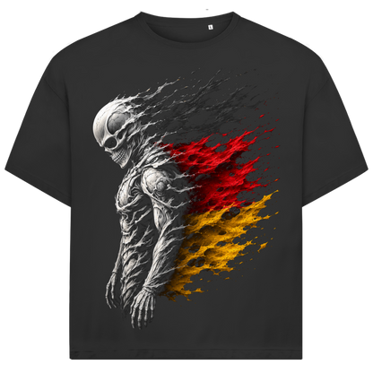 Jack &amp; Jones Herren T-Shirt Deutschland Flagge Skelett Dark Art Oversized