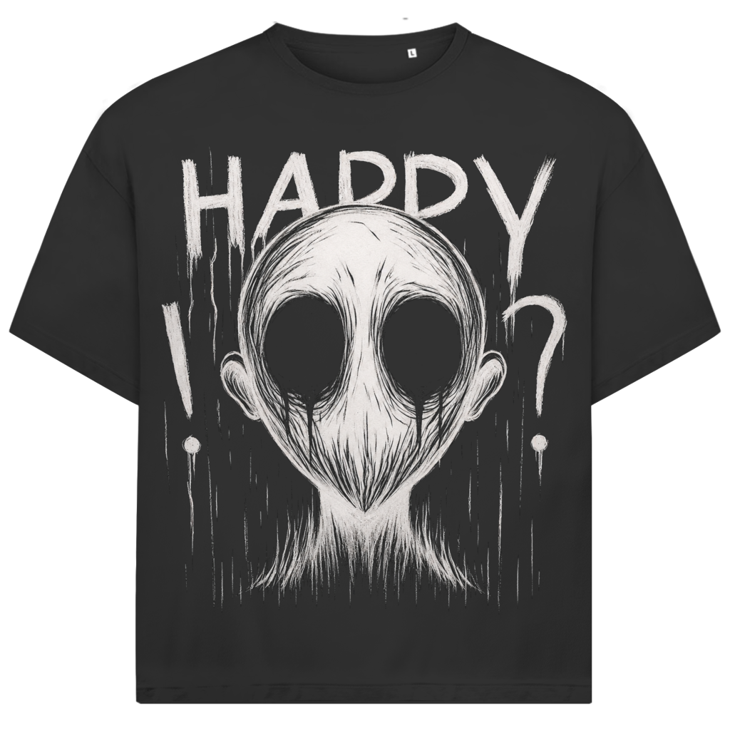 Jack &amp; Jones Herren T-Shirt Happy Creepy Face Dark Art Mental Oversized