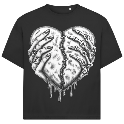 Jack &amp; Jones Herren T-Shirt Zerrissenes Herz Gothic Oversized