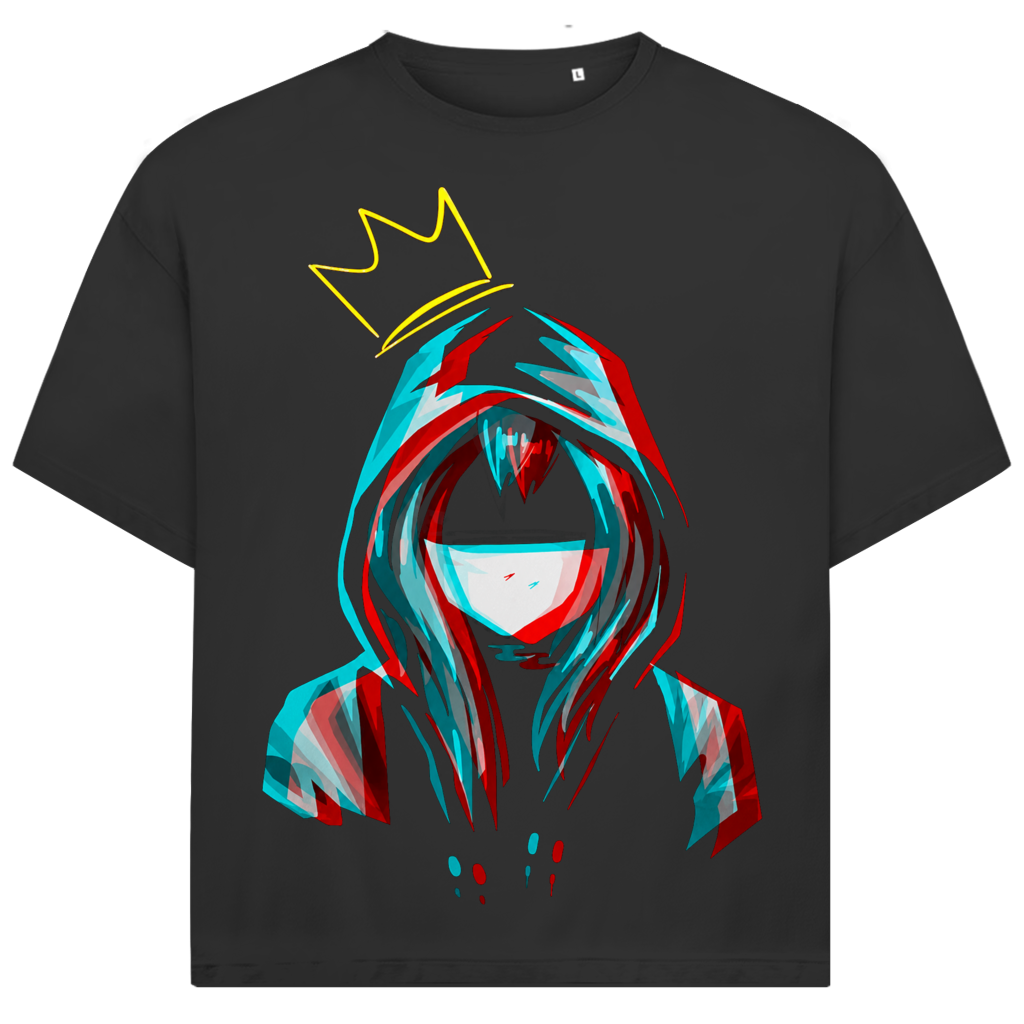 Jack &amp; Jones Herren T-Shirt Glitch Hood Cyberpunk Oversized
