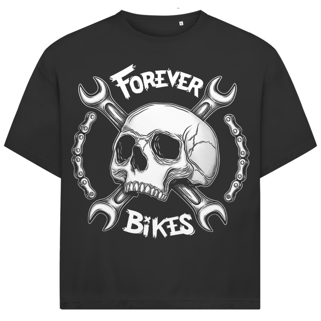 Jack &amp; Jones Herren T-Shirt Forever Bikes Skull Biker Oversized