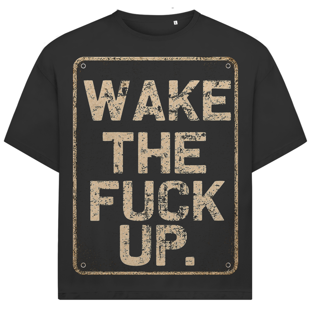 Jack &amp; Jones Herren T-Shirt Wake The Fuck Up Oversized