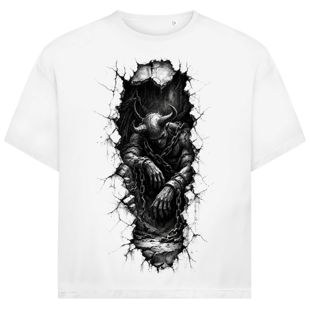 Jack &amp; Jones Herren T-Shirt Gefangener Dämon Gothic Oversized