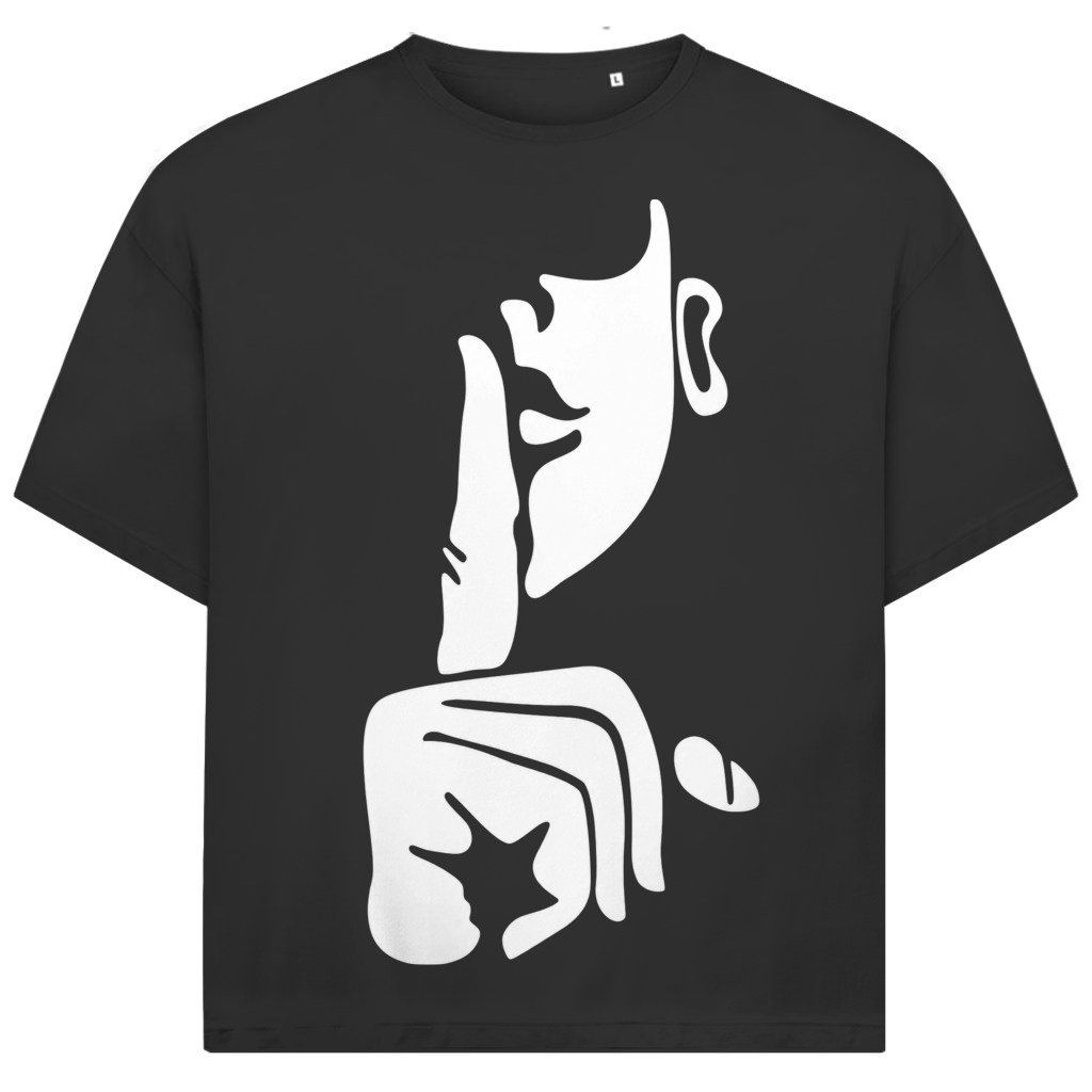 Jack &amp; Jones Herren T-Shirt Schweigegeste Gesicht Silhouette Oversized