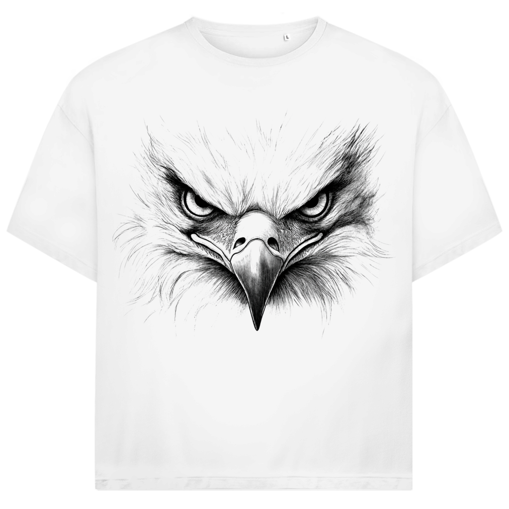 Jack &amp; Jones Herren T-Shirt Adler Kopf Skizze Oversized