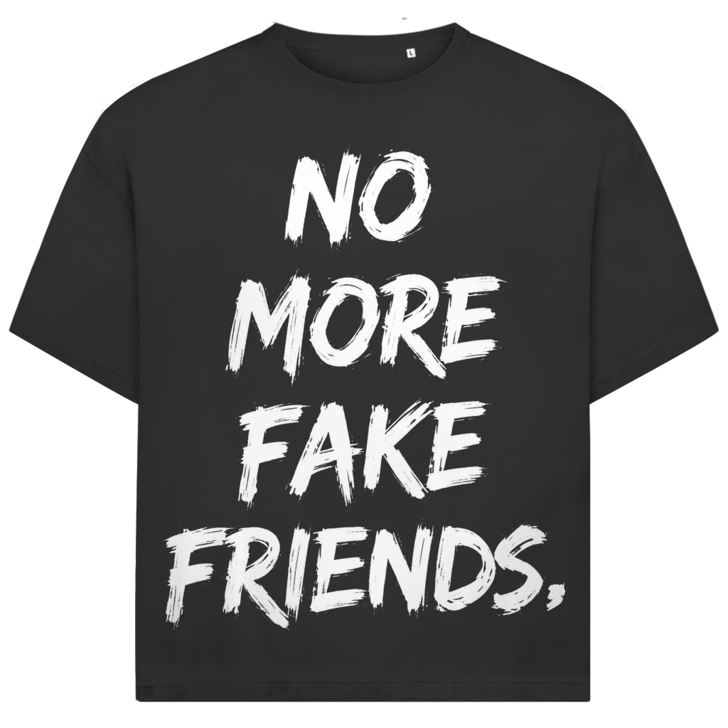 Jack &amp; Jones Herren T-Shirt No More Fake Friends Freundschaft Oversized