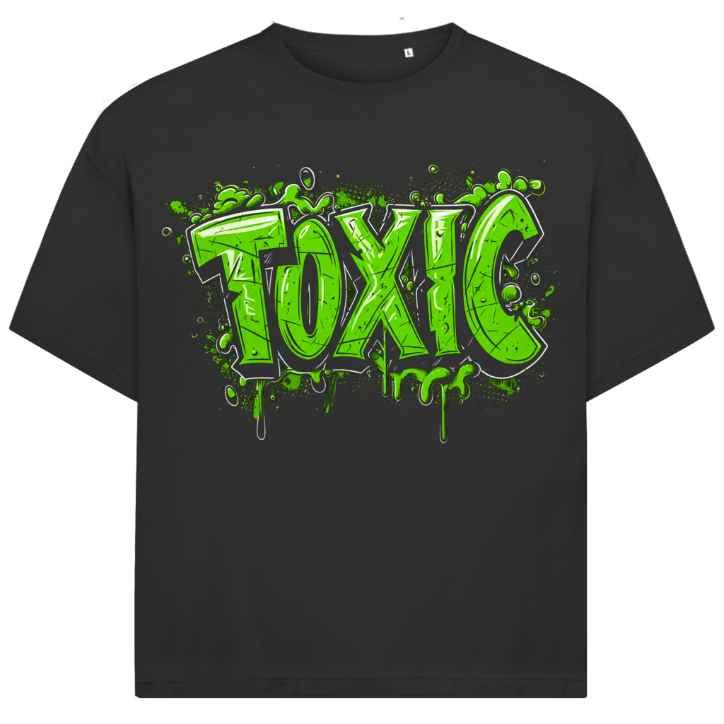 Jack &amp; Jones Herren T-Shirt Toxic Graffiti Schriftzug Oversized