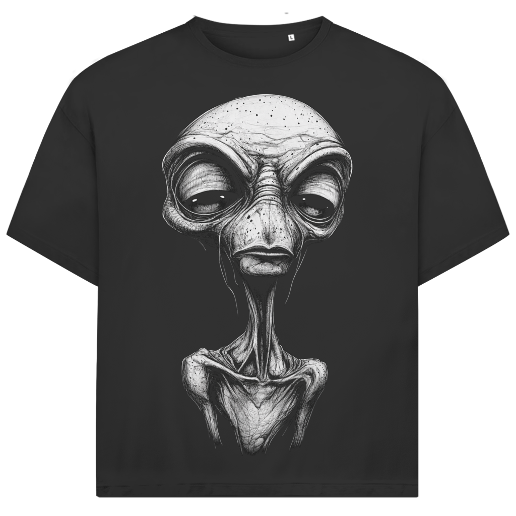 Jack &amp; Jones Herren T-Shirt Alien Kopf Sci-Fi Oversized