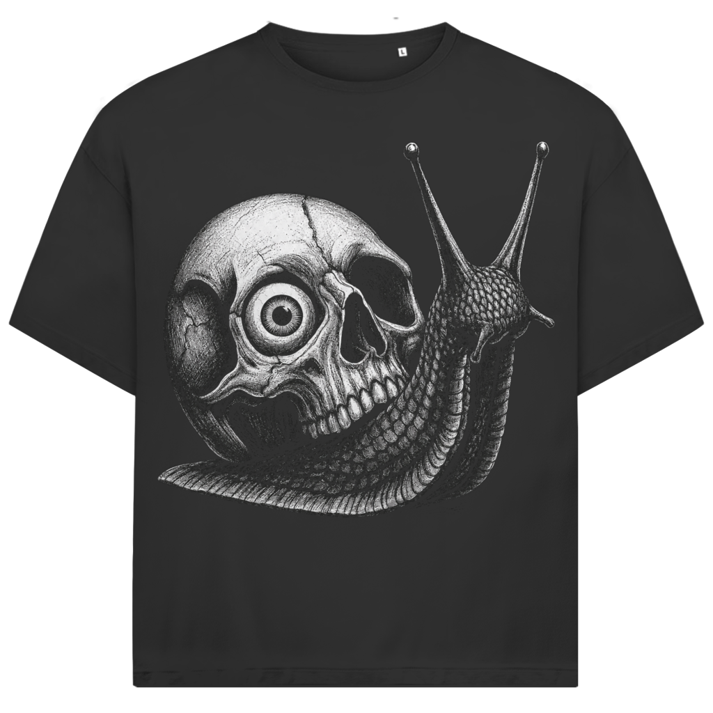 Jack &amp; Jones Herren T-Shirt Schädel Riesenschnecke Horror Oversized