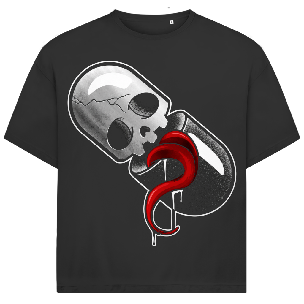 Jack &amp; Jones Herren T-Shirt Totenkopf Kapsel Horror Oversized
