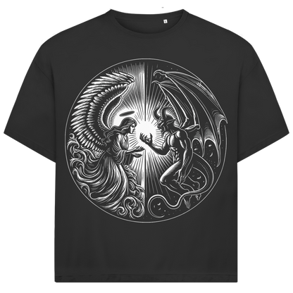 Jack &amp; Jones Herren T-Shirt Engel gegen Dämon Gothic Oversized