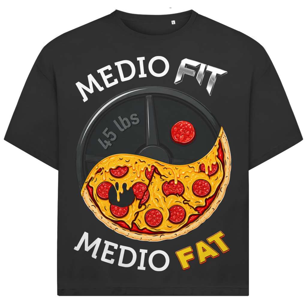 Jack &amp; Jones Herren T-Shirt Medio Fit Medio Fat Pizza Oversized