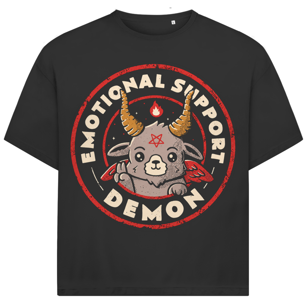 Jack &amp; Jones Herren T-Shirt Emotional Support Demon Ziegendämon Oversized