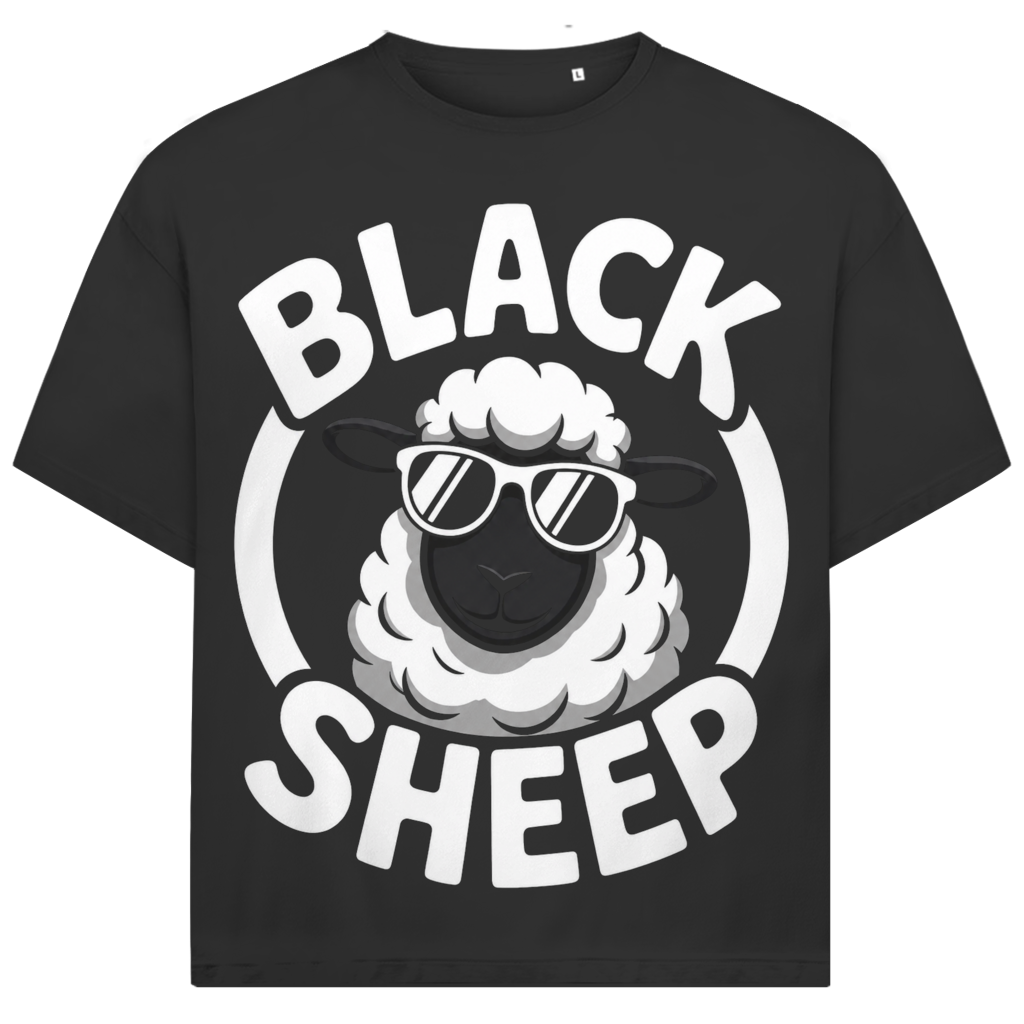 Jack &amp; Jones Herren T-Shirt Black Sheep Schaf Sonnenbrille Oversized