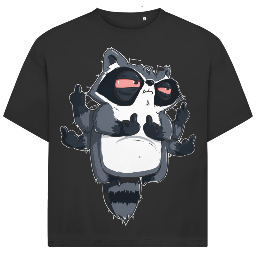 Jack &amp; Jones Herren T-Shirt Waschbär Mittelfinger Oversized