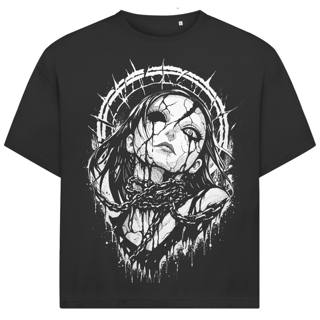 Jack &amp; Jones Herren T-Shirt Gebrochene Frau Dornenkrone Ketten Oversized