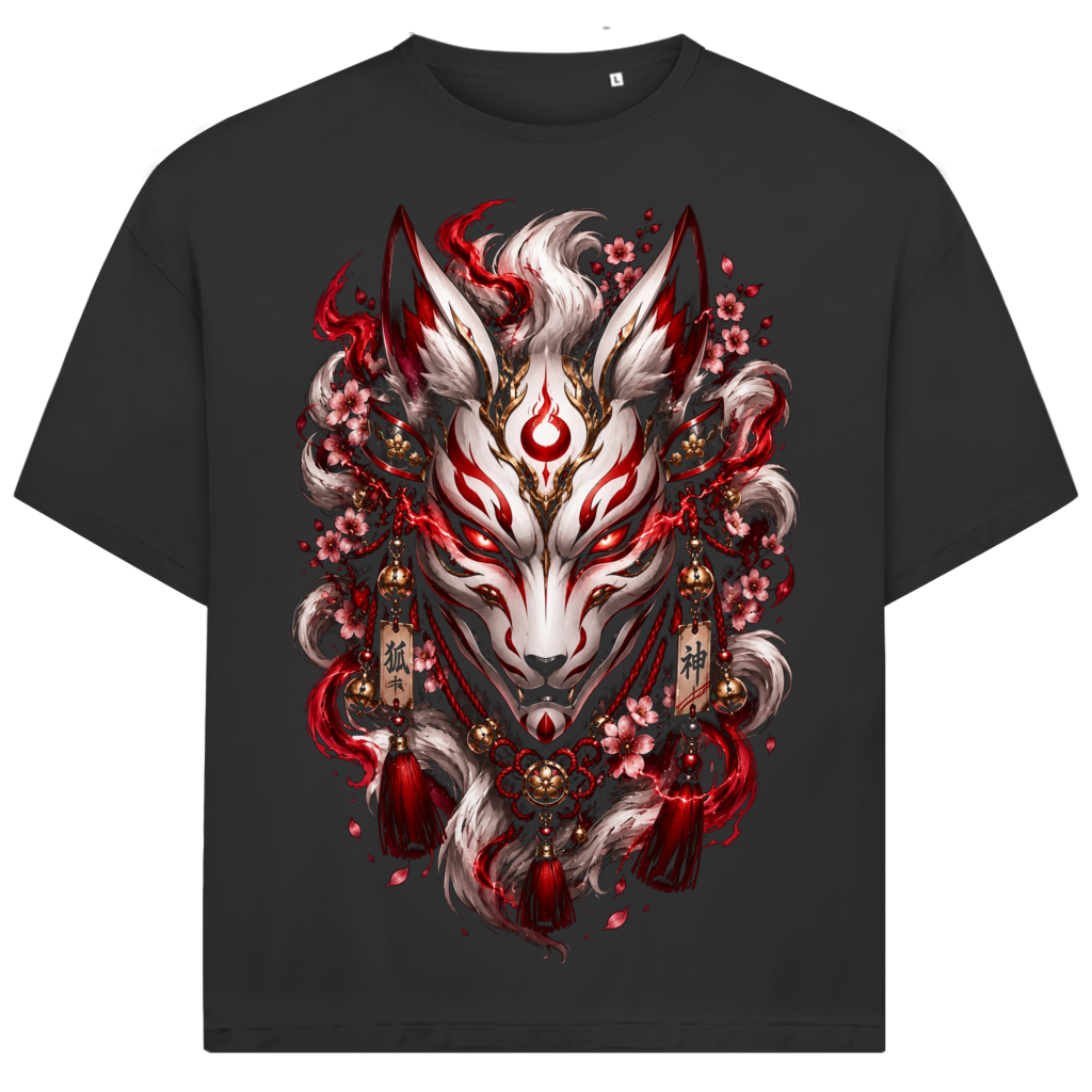 Jack &amp; Jones Herren T-Shirt Kitsune Fuchsgeist Sakura Oversized