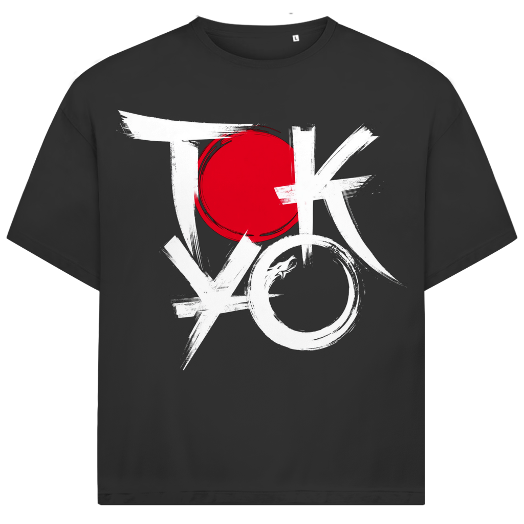 Jack &amp; Jones Herren T-Shirt Tokyo Kalligrafie Rote Sonne Oversized