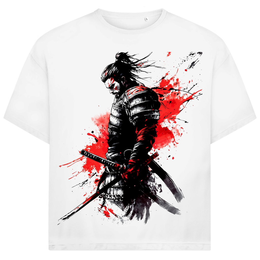 Jack &amp; Jones Herren T-Shirt Verletzter Samurai Zwei Schwerter Oversized