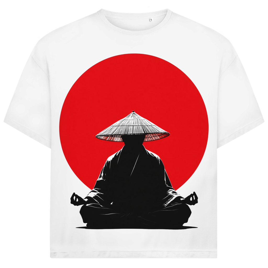 Jack &amp; Jones Herren T-Shirt Zen Silhouette Kasa Hut Rote Sonne