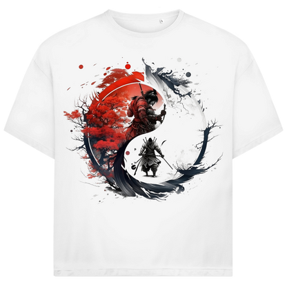 Jack &amp; Jones Herren T-Shirt Samurai Yin Yang Balance Krieger Oversized