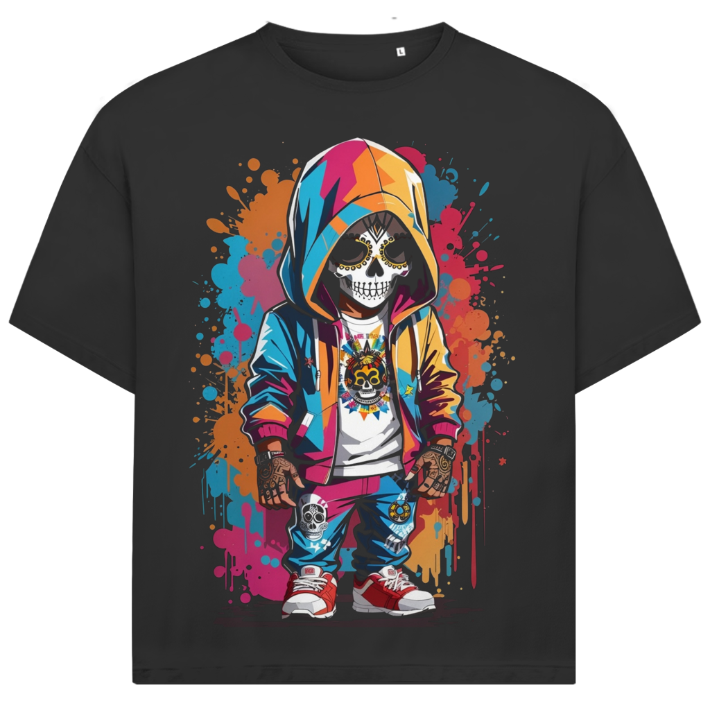 Jack &amp; Jones Herren T-Shirt Neon Skull Street Kid Oversized