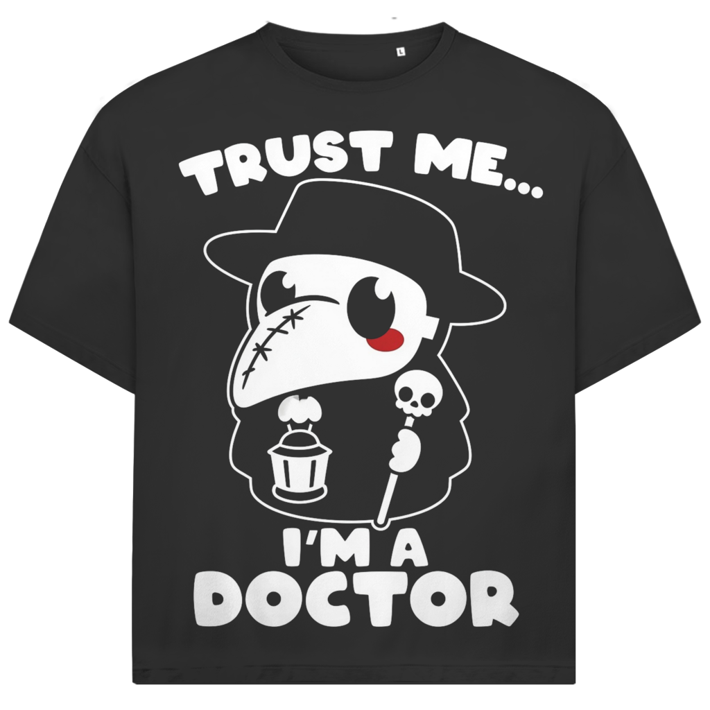 Jack &amp; Jones Herren T-Shirt Trust Me I’m a Doctor Plague Mask Oversized