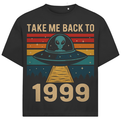 Jack &amp; Jones Herren T-Shirt Retro Alien UFO 1999 Back To Vintage Oversized