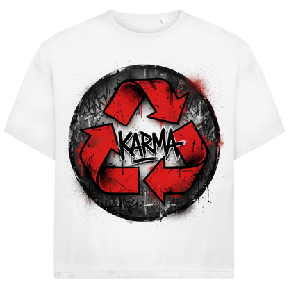 Jack &amp; Jones Herren T-Shirt Karma Recycling Graffiti Oversized