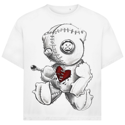 Jack &amp; Jones Herren T-Shirt Voodoo Teddy Stoffpuppe Herz Nadel Oversized