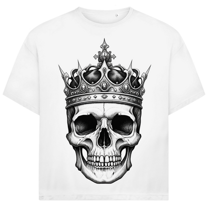 Jack &amp; Jones Herren T-Shirt Gekrönter Totenkopf Skelettkönig Oversized