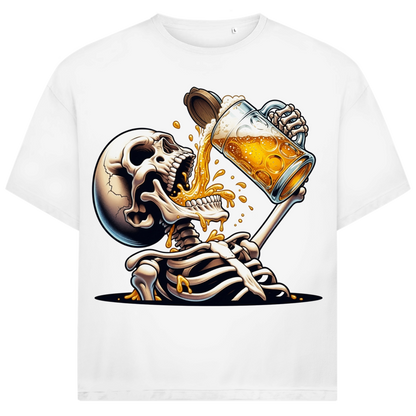 Jack &amp; Jones Herren T-Shirt Skelett mit Maß Bier Bierkrug Oversized