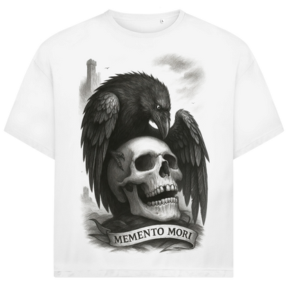Jack &amp; Jones Herren T-Shirt Memento Mori Rabe Totenkopf Zeichnung Oversized