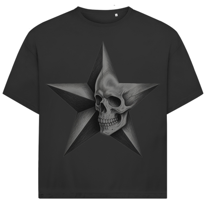 Jack &amp; Jones Herren T-Shirt Totenkopf Stern Graphit Skull Oversized