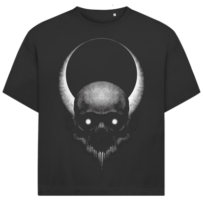 Jack &amp; Jones Herren T-Shirt Totenkopf Mond Sichel Glow Eyes Oversized