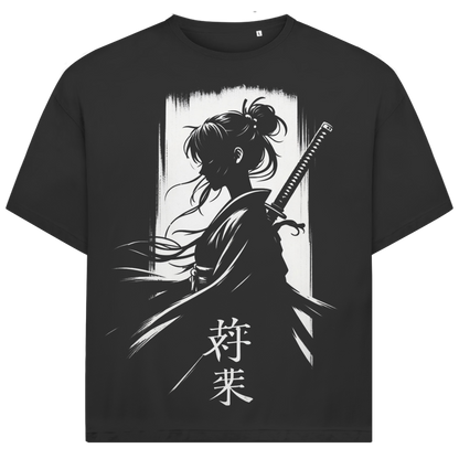 Jack &amp; Jones Herren T-Shirt Samurai Silhouette Katana Japan Kanji Oversized
