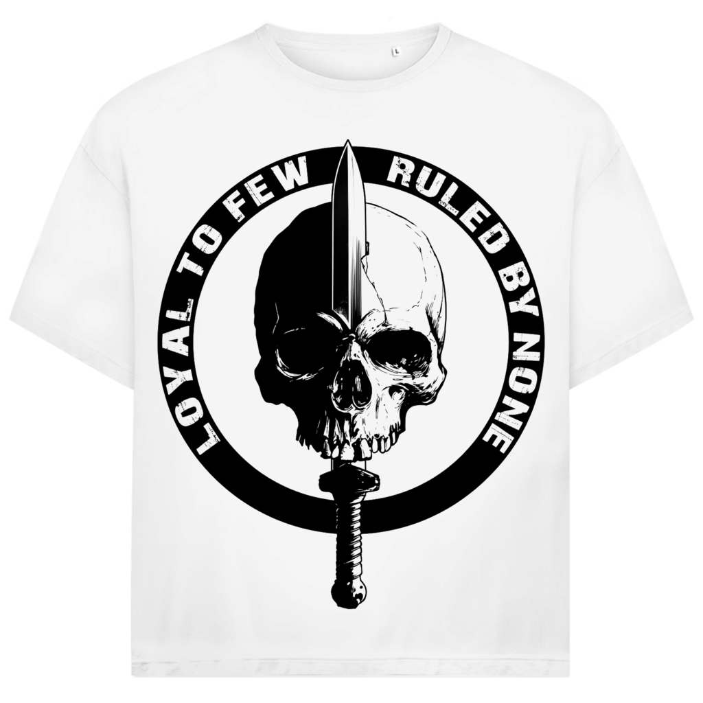 Jack &amp; Jones Herren T-Shirt Loyal to Few Ruled by None Totenkopf Schwert