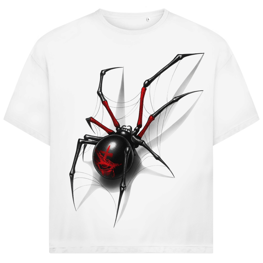 Jack &amp; Jones Herren T-Shirt Schwarze Witwe Spinne Oversized