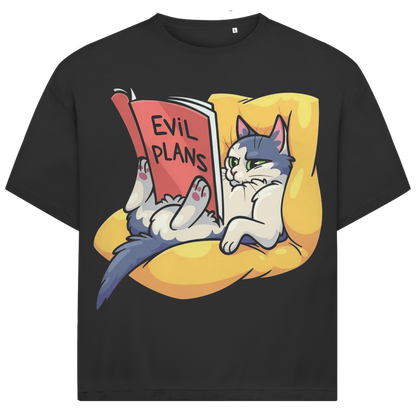 Jack &amp; Jones Herren T-Shirt Böse Katzenpläne Lesende Katze Evil Plans
