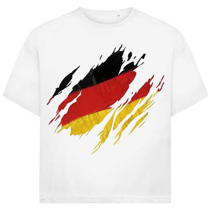 Jack &amp; Jones Herren T-Shirt Zerrissene Deutschland Flagge Brush Streak