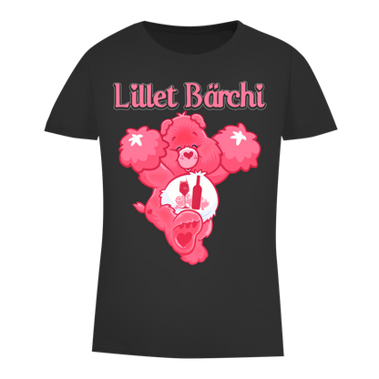 Lillet Bärchi Glücksbärchi Damen Shirt - rosa Bärchen Aperitif Bio Baumwolle Black