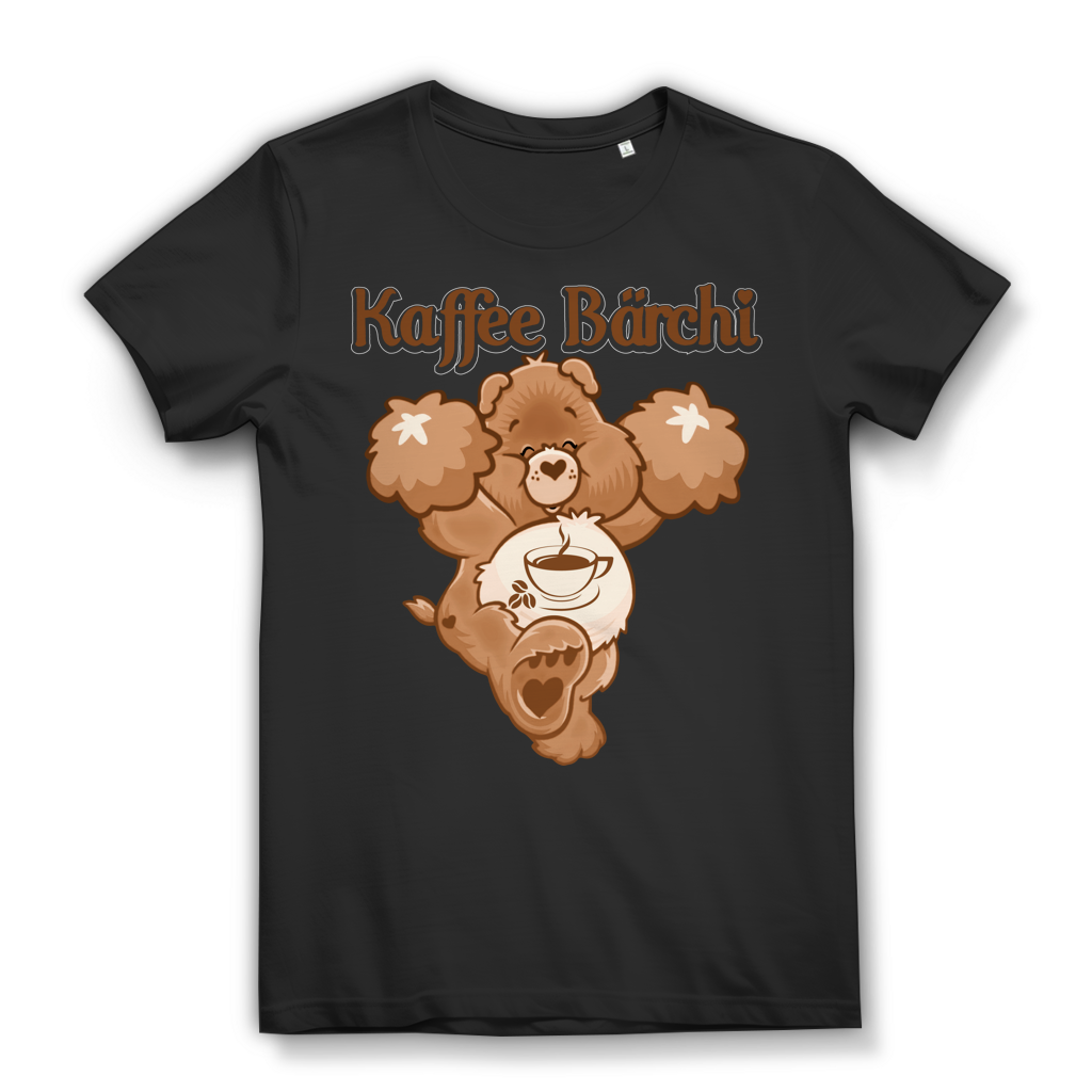 Kaffee Bärchi - Glücksbärchi - Damen Premium Bio T-Shirt Black