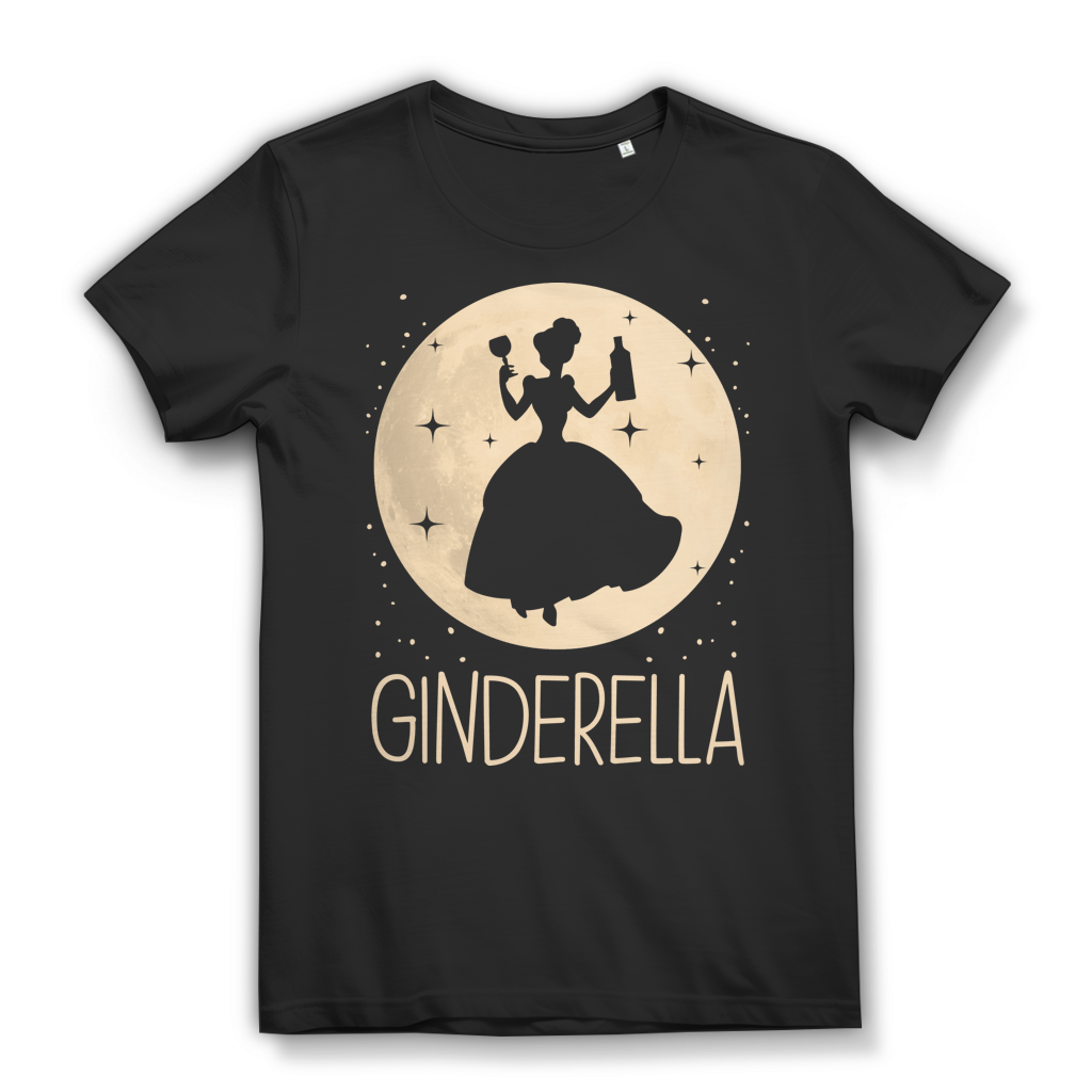 Ginderella Cinderella Mond Prinzessin - Damen Premium Bio T-Shirt Black